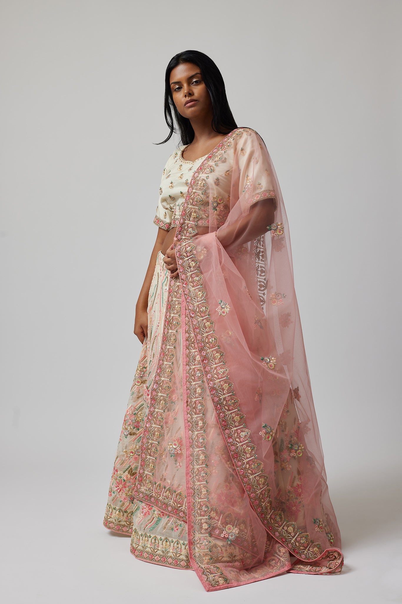 The Kriti Lehenga from the side