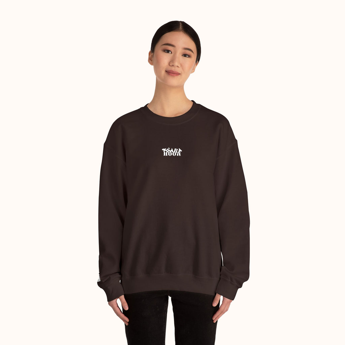 THE AWARA HOON EMBROIDED SWEATSHIRT BROWN