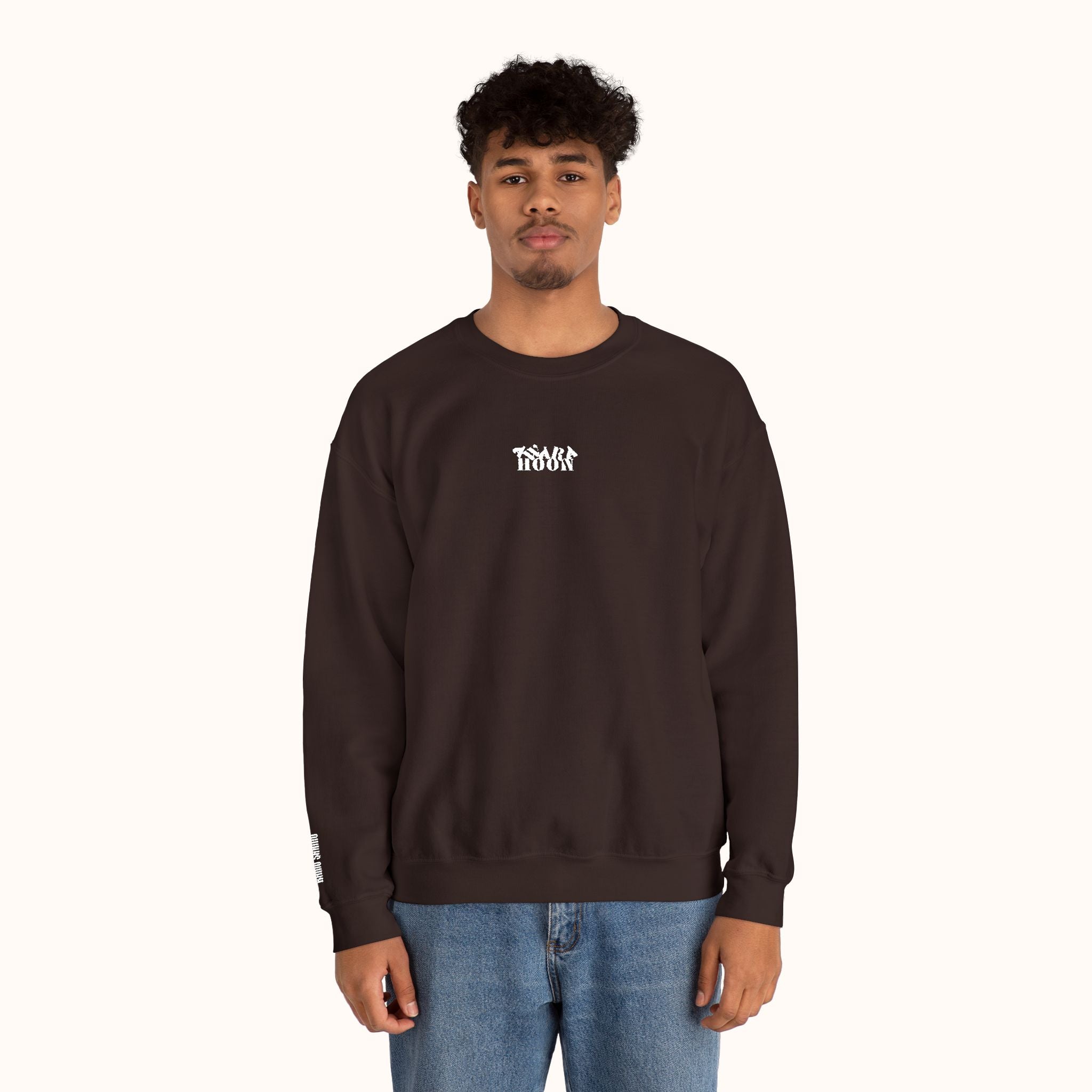 THE AWARA HOON EMBROIDED SWEATSHIRT BROWN