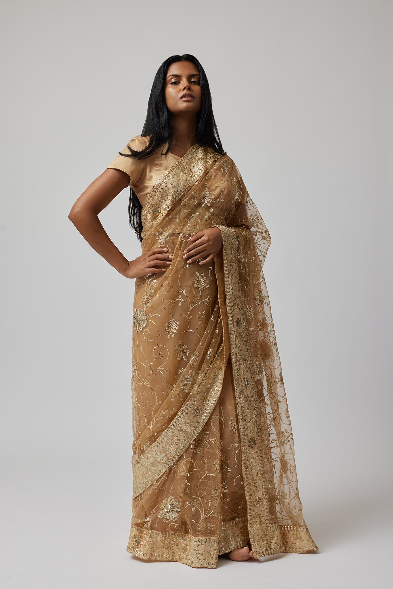 The Dimple Saree from the front